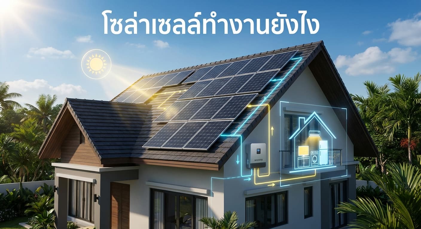 โซล่าเซลล์ทำงานยังไง? เจาะลึกการทำงานและวิธีลดค่าไฟอย่างยั่งยืน โดย เอนีเทค พิษณุโลก