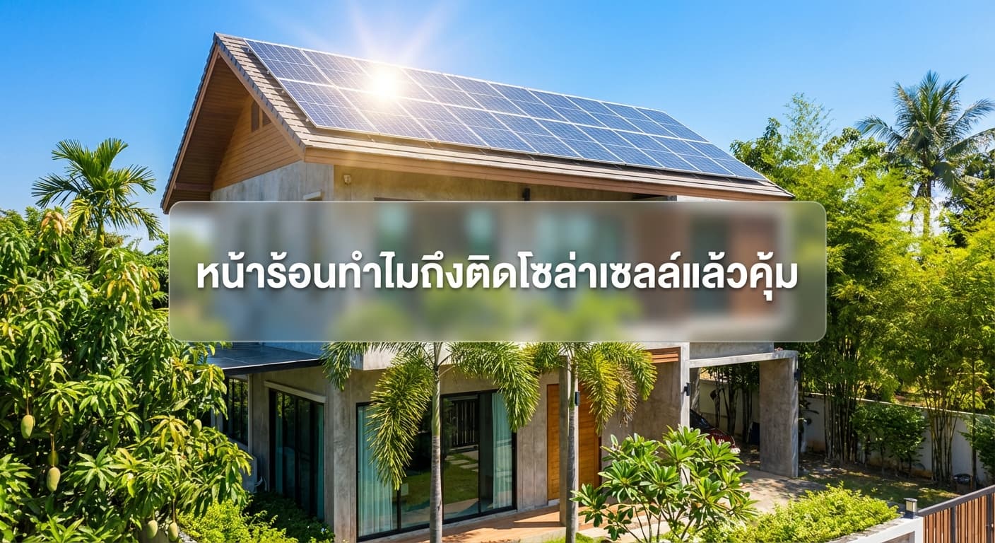 หน้าร้อนนี้ติดโซล่าเซลล์ดีไหม? เจาะลึกเหตุผลว่าทำไมถึงคุ้มค่าที่สุดสำหรับชาวพิษณุโลก